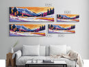 Alpine Valley, Winter, Snow, Framed Canvas Print, Mountain Landscape, Nature Lover Gift, Scenic Winter Painting, Christmas Wall Art