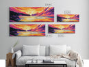 Ocean Wave, Sunset, Vibrant Colors, Canvas Print, Surfing Wall Art, Beach House Decor, Coastal Living Aesthetic, Ocean Lovers Gift