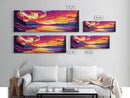Sunset Lake, Mountain Reflection, Nature Art, Framed Canvas Print, Vibrant Wall Art, Fall Home Decor, Living Room Painting, Gift Idea