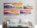 Majestic Waves, Surfing Paradise, Ocean Motion, Canvas Print, Beach House Wall Art, Coastal Theme, Relaxing Bedroom Art, Gift Idea