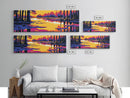 Reflective Forest, Nature Lake, Autumn Glow, Framed Canvas Print, Rustic Wall Art, Cozy Home Aesthetic, Cabin Living, Unique Gift