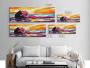 Sunset Serenity, Woman Floating, Peaceful Escape, Canvas Print, Boho Wall Art, Self-Care Theme, Relaxing Bedroom Decor, Gift Idea