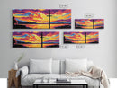 Sunset Wires, telephone pole, urban landscape, rustic decor, colorful wall art, Living Room Wall Art, Canvas Print, Framed Canvas Print