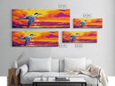 Seagull Flight, sunset bird, coastal decor, ocean lover gift, nature wall art, Beach House Wall Art, Canvas Print, Framed Canvas Print