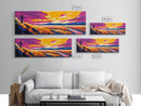 Golden Field Horizon, Scenic Countryside Art, Vibrant Sunset Landscape, Rustic Fall Decor, Framed Canvas Print, Cozy Home Wall Art