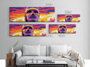 Warrior Mask, Bold Cultural Art, Tribal Abstract Print, Unique Statement Decor, Framed Canvas Print, Modern Eclectic Wall Art