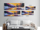 Winter River, Snowy Landscape, Pine Trees, Canvas Print, Cozy Cabin Wall Art, Holiday Decor, Christmas Artwork, Scenic Nature