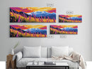 Mountain Meadow, Wildflower Art, Colorful Nature, Canvas Print, Rustic Home Decor, Alpine Landscape, Vibrant Wall Art, Cabin Aesthetic