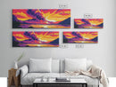 Erupting Mountain, Fire Sky, Canvas Print, Dramatic Landscape Art, Intense Wall Art, Adventure Decor, Large Artwork, Office Wall Art