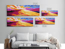Majestic Peak, Sunset Glow, Vibrant Landscape, Canvas Print, Colorful Adventure Art, Bedroom Wall Decor, Wanderlust Mountain Scene