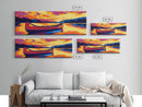Canoe Lake, Sunset Serenity, Nature Escape, Canvas Print, Rustic Home Decor, Adventure Wall Art, Cabin Retreat, Peaceful Waterscape