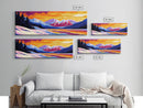 Snowy, Mountains, Lake, Framed Canvas Print, Winter Landscape Art, Nature Wall Art, Cabin Decor, Holiday Artwork, Serene Christmas Art