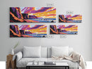 Sunset Cliffs, Coastal Landscape, Beach Wall Art, Ocean Sunset Painting, Vibrant Nature Print, Framed Canvas Print, Bedroom Wall Art