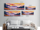 Misty Mountains, Serene Landscape, Autumn Wall Art, Foggy Valley Painting, Nature Lover Gift, Framed Canvas Print, Office Wall Art