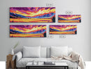 Golden Valley Art, Mountain Sunset Landscape, Fall Decor, Rustic Wilderness Wall Art, Bold Nature Scene, Western Home Accent, Canvas Print