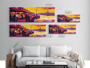 European Market Scene, Venice Wall Art, Vibrant Cityscape, Old Town Sunset, Travel Painting, Urban Home Decor, Modern Accent, Canvas Print
