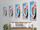 Floral Wreath, Boho Chic Art, Soft Pastel Flowers, Feminine Wall Decor, Spring Inspired Painting, Bedroom Framed Canvas Print