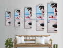 Ocean Breeze, Coastal Tranquility, Beach House Aesthetic, Canvas Print, Soft Pastel Colors, Modern Wall Art, Relaxing Home Decor