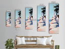 Serenity View, Ocean Horizon, Cliffside Dream, Framed Canvas Print, Beach Aesthetic, Coastal Living, Living Room Art, Minimalist Style