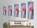 Romantic Bloom, Abstract Flowers, Pastel Art, Canvas Print, Feminine Home Decor, Minimalist Painting, Bedroom Aesthetic, Spring Wall Art