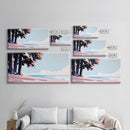 Coastal Tree Art, Ocean Breeze Painting, Minimalist Nature Wall Decor, Soft Pastel Seascape, Beach House Aesthetic, Canvas Print