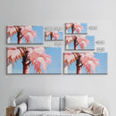 Palm Elegance, Tropical Breeze, Soft Pink Sky, Canvas Print, Coastal Wall Art, Boho Aesthetic, Summer Vibes, Bedroom or Office Decor