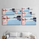 Reflections, Tranquil Beach Art, Ocean Wall Decor, Framed Canvas Print, Serene Coastal Painting, Pastel Seascape, Relaxing Artwork