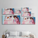 Western Outfit, Cowgirl Fashion Art, Rustic Ranch Decor, Soft Pastel Tones, Modern Minimalist Painting, Aesthetic Room Art, Framed Canvas Print