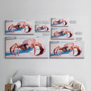 Fantasy Crab, Surrealism, Unique, Framed Canvas Print, Coastal Art, Whimsical Decor, Ocean Creature, Beach House, Statement Piece