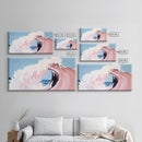 Ocean Wave, Surreal, Pink, Canvas Print, Coastal Wall Art, Dreamy Seascape, Beach House Decor, Modern Minimalist Painting, Unique
