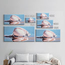 Sea Shell, Coastal Art, Beach House Wall Decor, Canvas Print, Nautical Painting, Minimalist Seaside Art, Bedroom Wall Decor