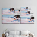 Snowy Landscape, Winter Art, Canvas Print, Christmas Wall Decor, Cozy Home Art, Minimalist Snow Scene, Holiday Art, Cabin Wall Decor
