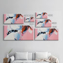 Cowgirl Outfit, Country Aesthetic, Western Home Decor, Feminine Wall Art, Fashion Framed Canvas Print, Pink and Blue Artwork