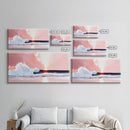 Sunset Reflection, Ocean View, Framed Canvas Print, Pastel Coastal Art, Dreamy Seascape, Modern Wall Decor, Nature Aesthetic