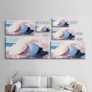 Wave Curl, Ocean Surf, Framed Canvas Print, Coastal Wall Art, Surfer Aesthetic, Beach House Decor, Minimalist Seascape