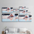 Beach Serenity, Relaxing Vacation Art, Coastal Aesthetic, Soft Summer Colors, Ocean Inspired, Framed Canvas Print, Modern Wall Decor