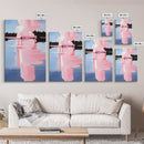 Pink Cloud, Reflection Art, Modern Landscape, Framed Canvas Print, Blue Sky Painting, Large Wall Art, Minimalist Decor, Office Art