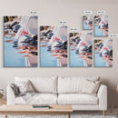 Water Reflection, Peaceful Scene, Tranquil Art, Framed Canvas Print, Calming Wall Decor, Soft Pastel Aesthetic, Nature Inspired Art