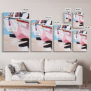 Sailboat, Coastal Painting, Nautical Wall Art, Beach House Decor, Framed Canvas Print, Living Room Wall Art, Seaside Print
