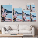 Lake Reflection Art, Nature Landscape, Abstract Water Scene, Framed Canvas Print, Modern Wall Decor, Pastel Aesthetic, Bedroom Wall Art