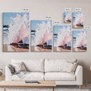 Splashing Wave Art, Abstract Coastal Decor, Ocean Energy Painting, Framed Canvas Print, Minimalist Beach House Art, Modern Wall Decor