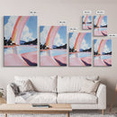 Ethereal Sky, Dreamy Seascape, Colorful Abstract Art, Rainbow Reflection, Modern Landscape, Framed Canvas Print, Living Room Wall Art