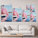 Boat Reflection, Nautical Wall Art, Ocean Painting, Framed Canvas Print, Coastal Living Decor, Modern Seascape, Beach House Artwork
