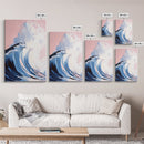 Surf Wave Art, Coastal Wall Decor, Abstract Ocean Painting, Large Modern Seascape, Framed Canvas Print, Nautical Themed Wall Art