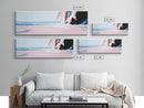 Ocean Waves, Beach Life Art, Tranquil Seascape, Minimalist Coastal Vibe, Framed Canvas Print, Living Room Accent, Serene Blue Decor