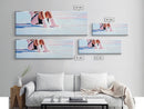 Cozy Winter, Snowy Landscape, Feminine Winter Decor, Soft Pastel Art, Scandinavian Minimalist, Bedroom Aesthetic, Canvas Print