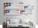 Hand Reflection, Abstract Art, Soft Blues, Pink Hues, Framed Canvas Print, Contemporary Wall Art, Bedroom Decor, Zen Aesthetic