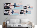 Ocean Breeze, Coastal Bliss, Beach Reflection, Pastel Waves, Canvas Print, Modern Art, Living Room Wall Art, Large Wall Decor