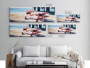 Picnic Table, Beach, Coastal, Canvas Print, Summer Wall Art, Relaxing Nature Artwork, Minimalist Decor, Living Room or Patio Art