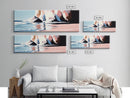 Cliffside Waves, Ocean Reflection, Seaside Landscape, Coastal Art, Beach House Wall Decor, Nautical Print, Framed Canvas Print